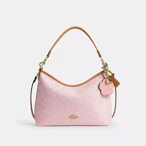 ISO COACH OUTLET POWDER PINK LAUREL SHOULDER BAG